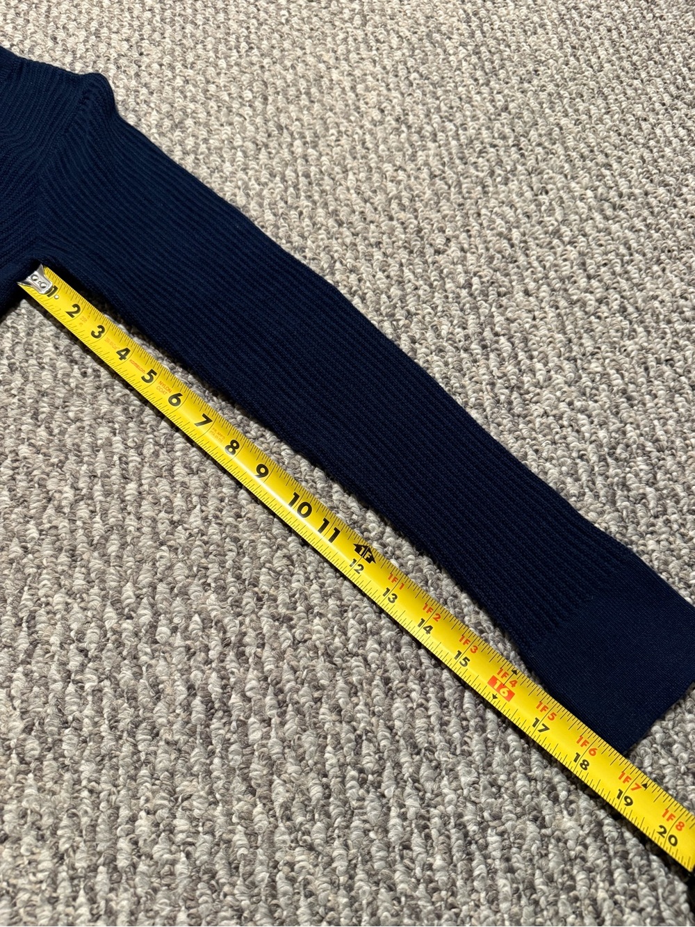 Kinross Navy Side Zip Ribbed Sweater - Picture 8 of 9